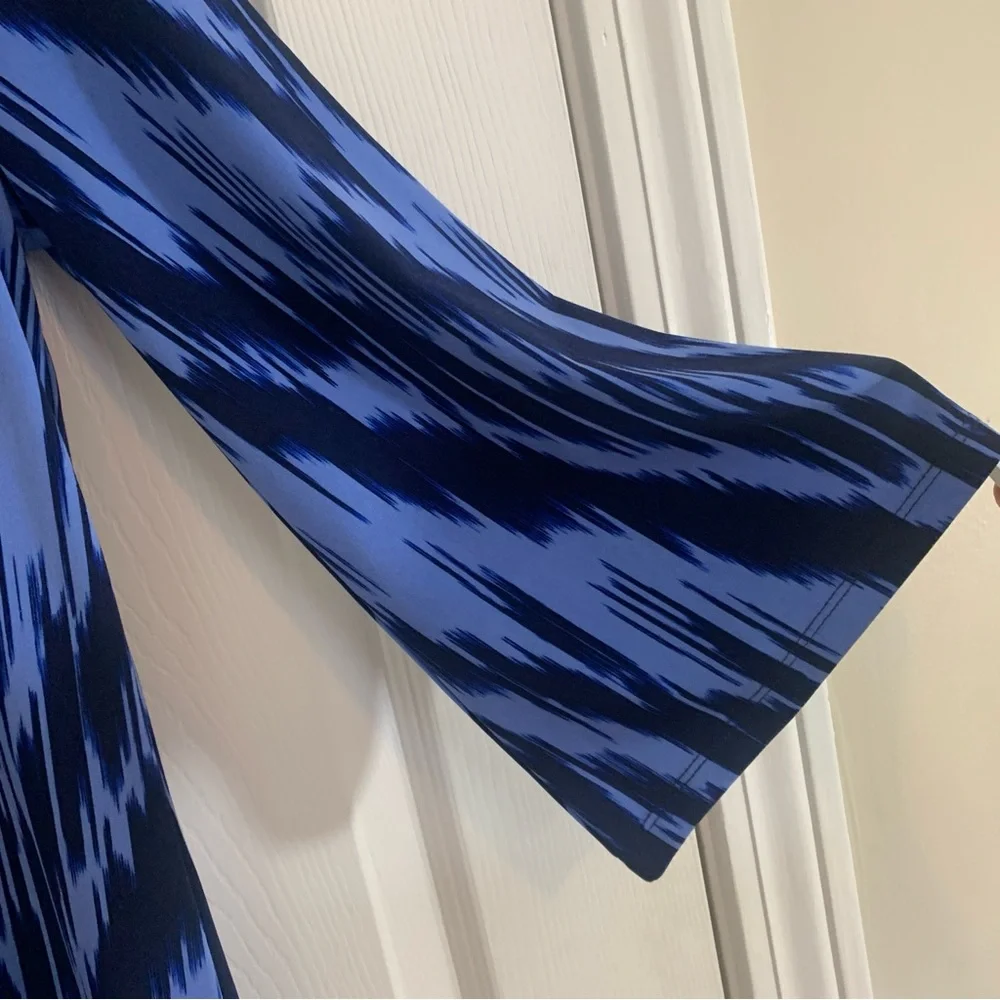 Michael Kors Crew Blue Kimono sleeves MIDI Dress XSmall